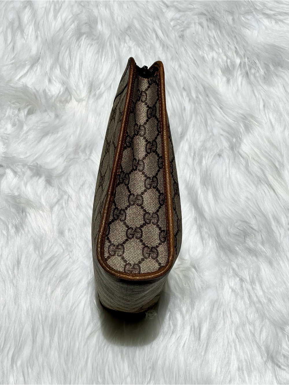 Gucci GG Clutch VTG Zipper closure tan 8x10x3” unisex - Picture 8 of 17
